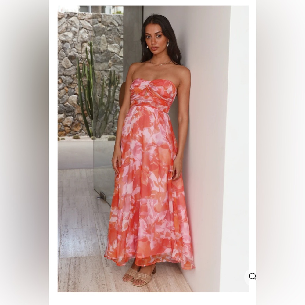 NWT Fortunate One Sunset Memories Strapless Dress